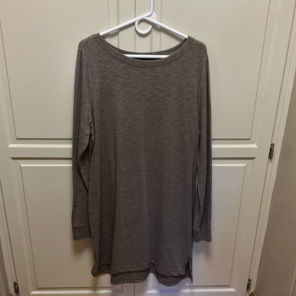 EUC AnyBody Any Body Long Sleeve Dress crew neck comfy cotton modal size L Large